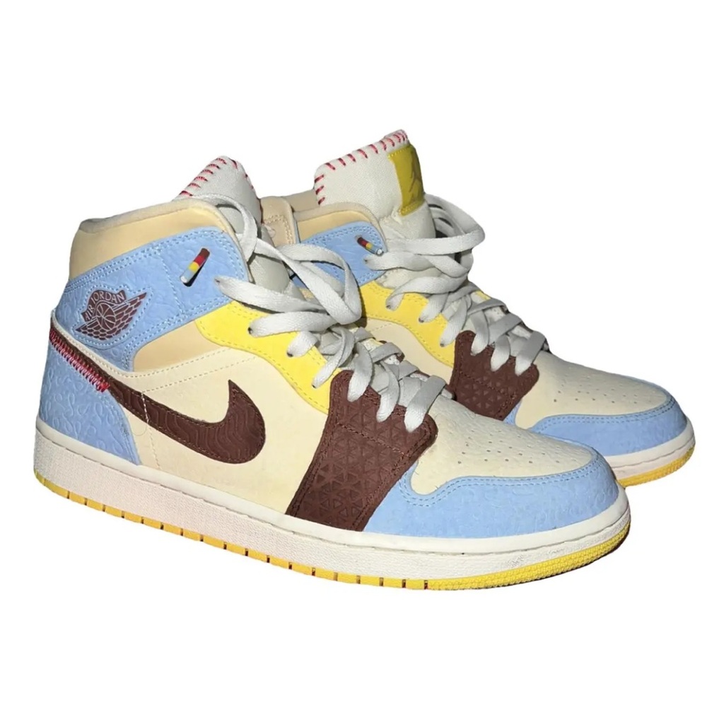 Jordan 1 Mid SE✨ Fearless Masion Chateau Rouge